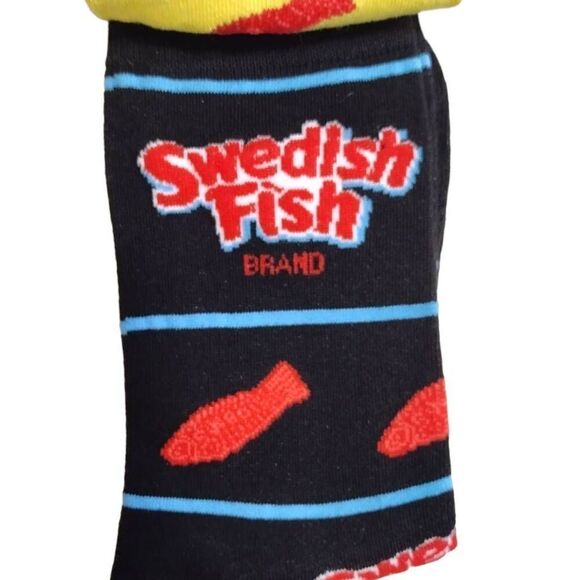 NWT Swedish Fish Crew Length Novelty Socks Size L - Picture 4 of 7
